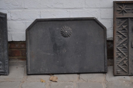 Verschillende gietijzeren openhaard platen - waterman - leeuw - bok