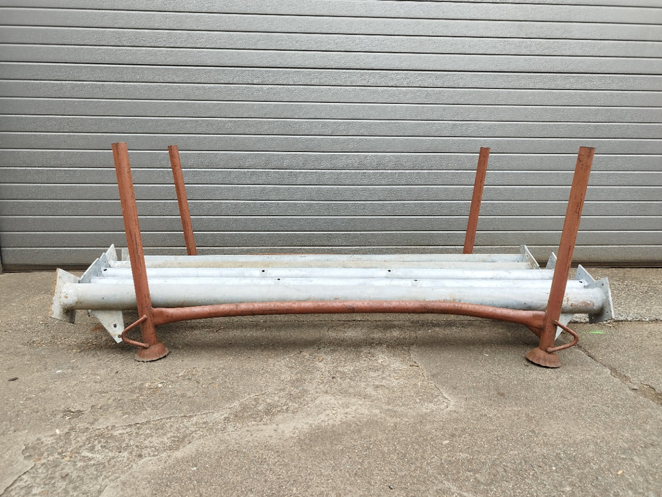 Metalen - ijzeren palen gegalvaniseerd met voet en kopplaat - 215 cm