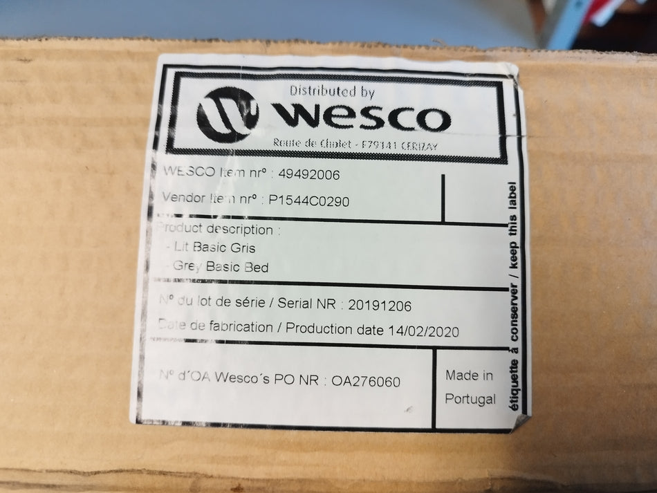 Wesco spijlenbed - grijs - LxBxH 125 x 67.5 x 90 cm - NIEUW