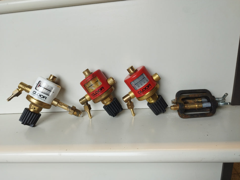 Gloor garant snijbranders + drukregelaars + snijbekken