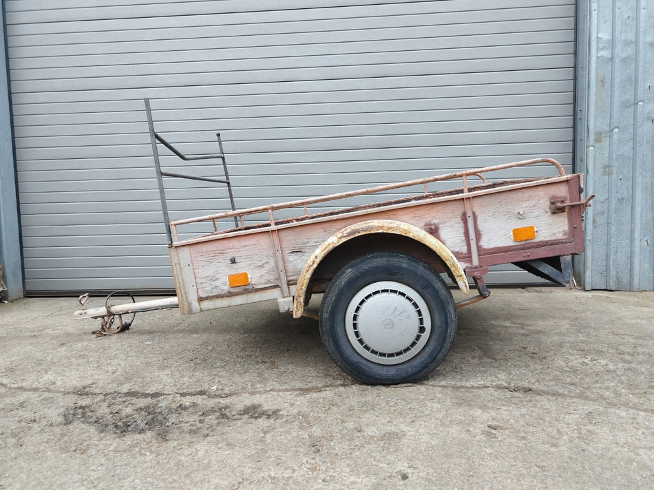 Aanhangwagen - enkele as - 185 x 130 cm - bladveren