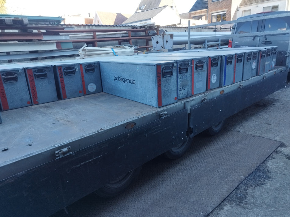 Metalen opbergkisten - materiaalbak - opbergbak - gegalvaniseerd - gereedschapskoffer - metalen koffer - tentkoffer - materiaalkoffer