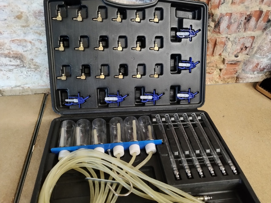 Diesel retourflowmeter - common rail diesel tester set - 31 delig - gebruikt