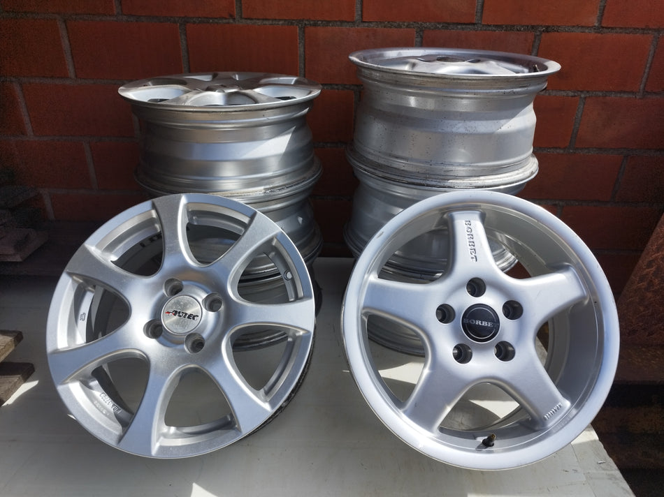 Aluminium velgen van het merk Autec en Borbet - 15 inch