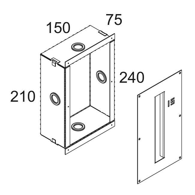 Deltalight concrete box 145 - NIEUW - 150 x 210 x 75 mm